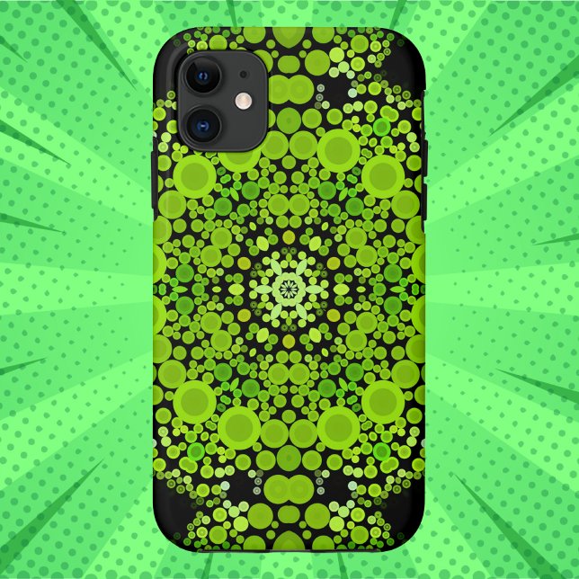 Dot Mandala Blume Green Case-Mate iPhone Hülle (Von Creator hochgeladen)