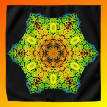 Dot Mandala Blume Orange Gelb Grün und Blau