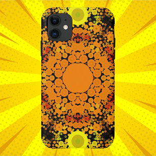 Dot Mandala Blume Orange Gelb und Grün Case-Mate iPhone Hülle