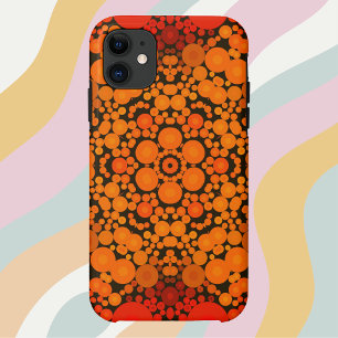 Dot Mandala Blume Orange und Black Case-Mate iPhone Hülle