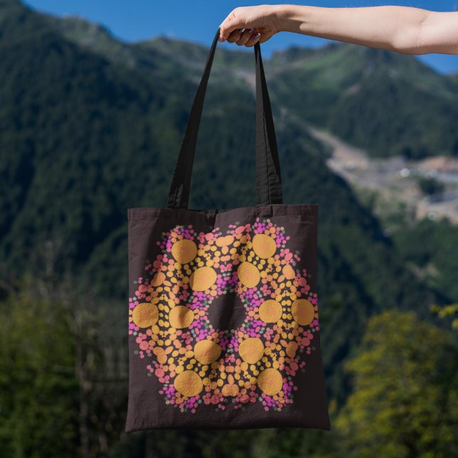 Dot Mandala Blume Orange und Pink Tasche (Von Creator hochgeladen)