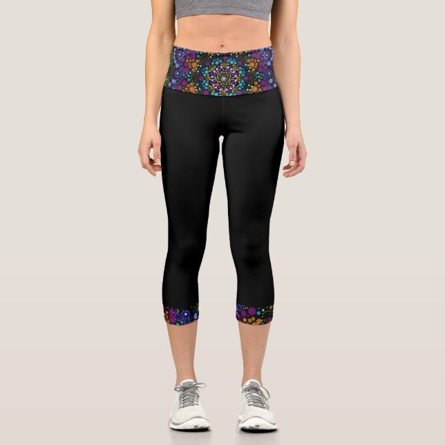 Dot Mandala Capri Leggings (Vorderseite)