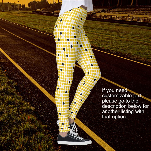 Dot Matrix - Gelb Creme Schwarz - OHNE TEXT Leggings (Dot Matrix - Yellow Cream Black - PLAIN)