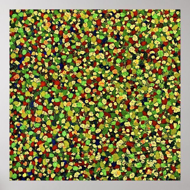 DOT MATRIX: GRÜNE Leinwand Poster (Vorne)