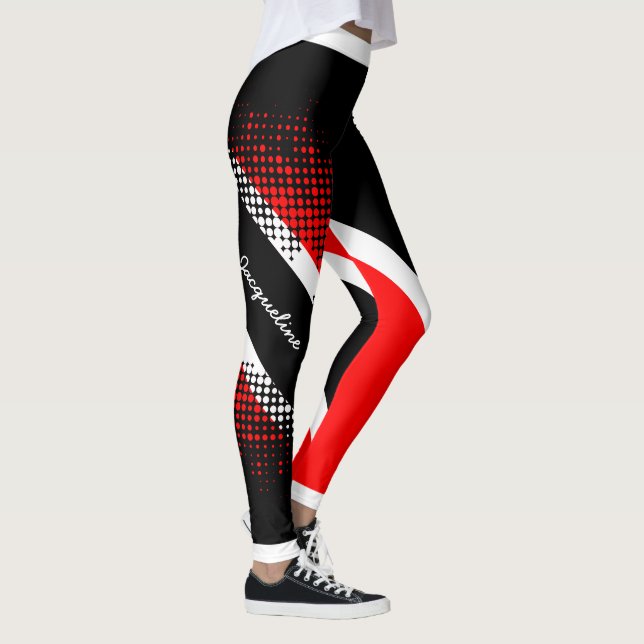 Dot Pattern Trinidad & Tobago Flag Leggings (Rechts)