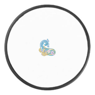 Dot, Sherpa Blue, Golden Sand Design Eishockey Puck