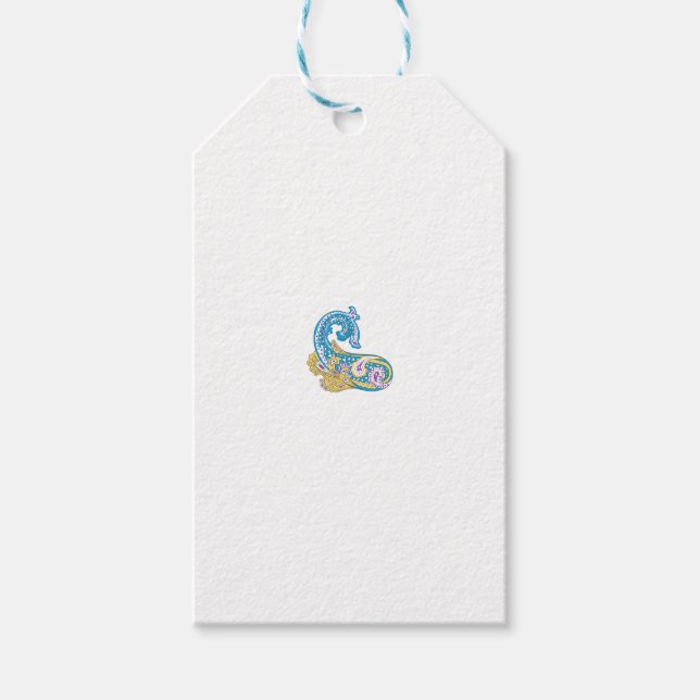 Dot, Sherpa Blue, Golden Sand Design Geschenkanhänger (Vorderseite)