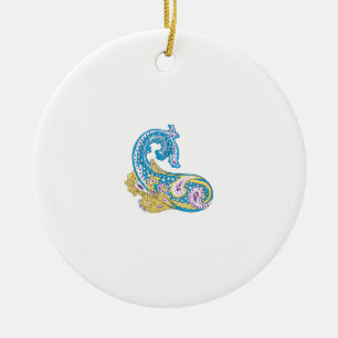 Dot, Sherpa Blue, Golden Sand Design Keramik Ornament