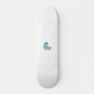 Dot, Sherpa Blue, Golden Sand Design Skateboard