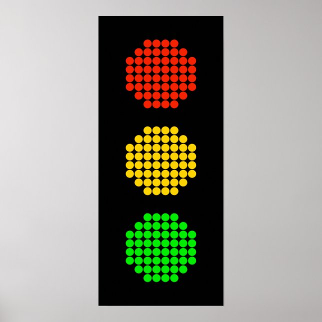 Dot Stoplight Colors Poster (Vorne)