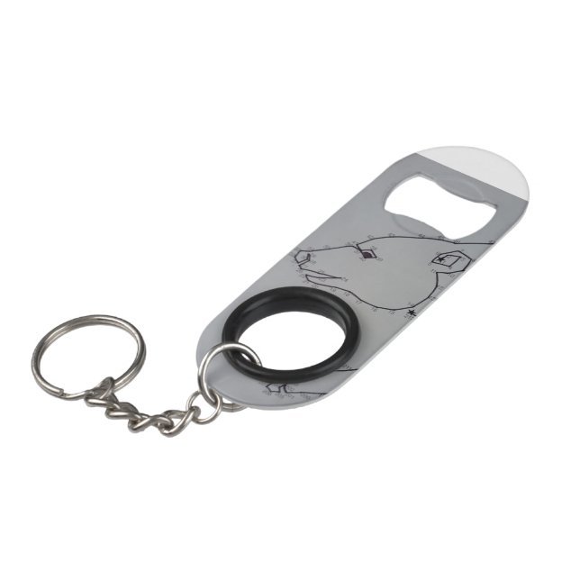 Dot to Dot Polar Bear Mini Flaschenöffner (Vorderseite Schrägansicht)