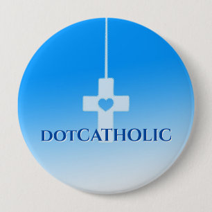 dotCATHOLIC Knopf Blau 4-Zoll Stil Nr. #350717 Button