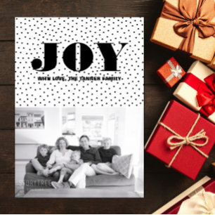 Dotée Joy Carte photo de vacances Noir