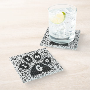 Dotglaspfoten Schwarz/Weiß Polka Dot Untersetzer