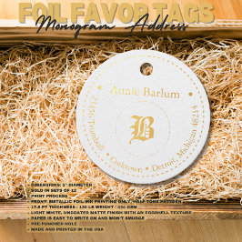 Dotierter Kreis Monogramm Geschenkanhänger