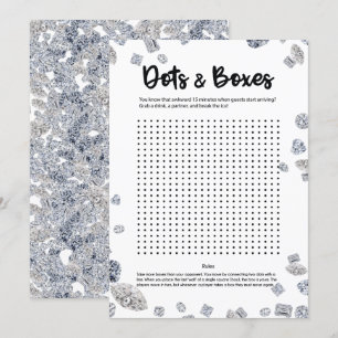 Dots and Boxes Brautparty Ice Breaker Game Einladung