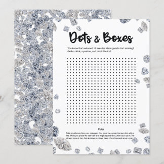 Dots and Boxes Brautparty Ice Breaker Game Einladung