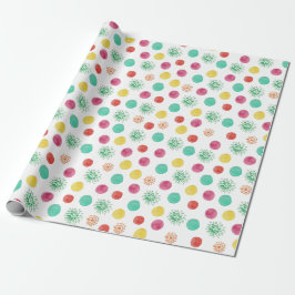 Dots Aquarellfarben-Allokopie-Druck Geschenkpapier
