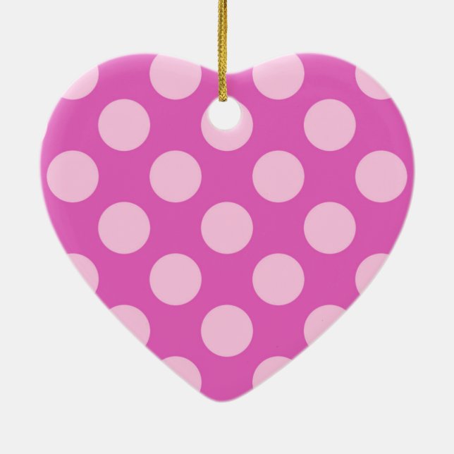 Dots aus der Mitte des Jahrhunderts - Fuchsienrosa Keramikornament (Hinten)
