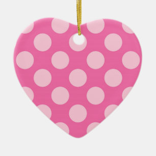 Dots aus der Mitte des Jahrhunderts - Korallenrosa Keramikornament