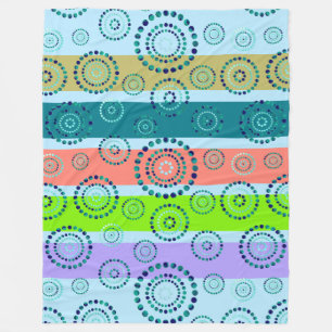 Dots Circle Power Blume + Ihr Backgr. Fleecedecke
