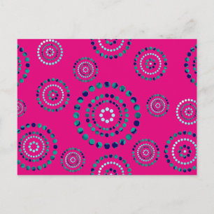Dots Circle Power Blume + Ihr Backgr. Ideen Postkarte