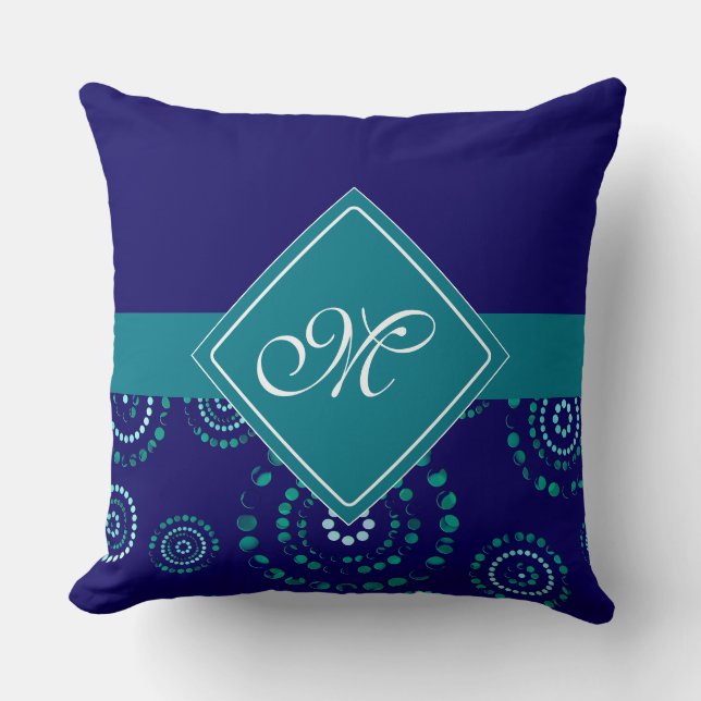 Dots Circle Power Blume + Ihr Backgr. Kissen (Vorderseite)