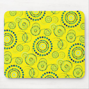 Dots Circle Power Blume II + Ihr Backgr. Idee Mousepad