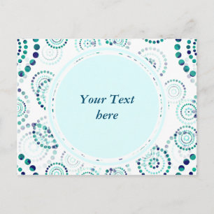 Dots Circle Power Blume II + Ihr Backgr. Idee Postkarte