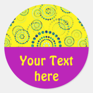 Dots Circle Power Blume II + Ihr Backgr. Idee Runder Aufkleber