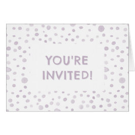 Dots d'aquarelle Confetti de poussière Invitation 