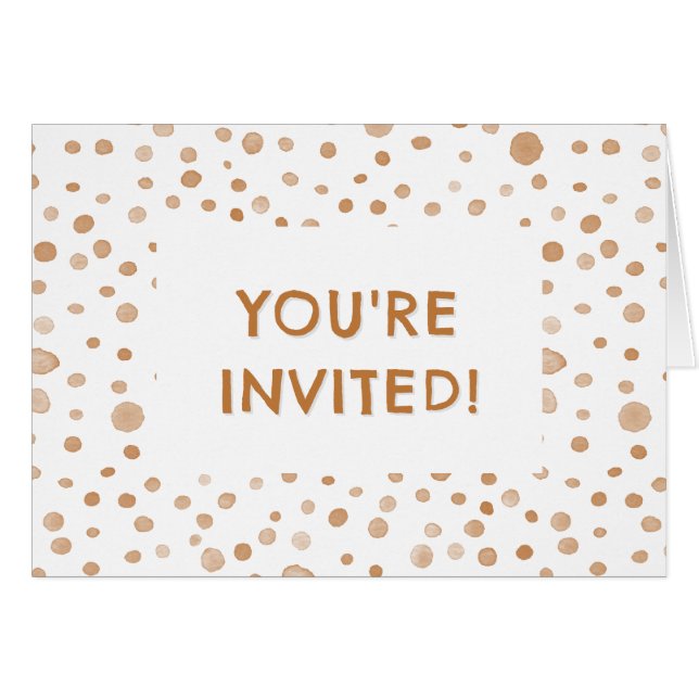 Dots d'aquarelle Confetti de rouille Anniversaire  (Devant Horizontal)