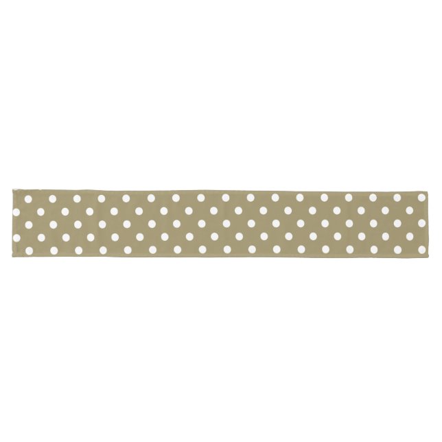 Dots Design Dunkle Tan Big Großer Tischläufer (Horizontal)