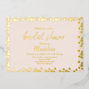 Dots d'or Motif Mariage Foil Pressing Invitation