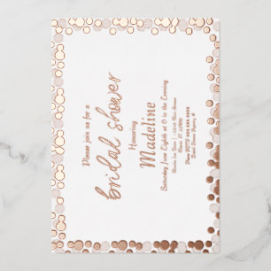 Dots d'or Motif Mariage Foil Pressing Invitation
