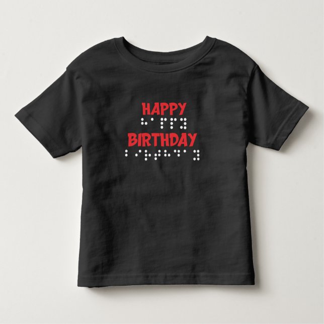 Dots en braille - Joyeux t-shirt Blind pour l'anni (Devant)