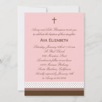 Dots et rayures Baptême / Invitation Christening
