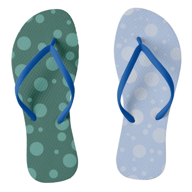 Dots für Erwachsene, schlanke Rippen Flip Flops (Fußbett)