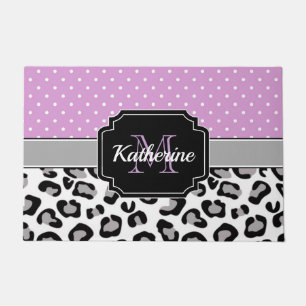 Dots & Leopard Print Fußmatte