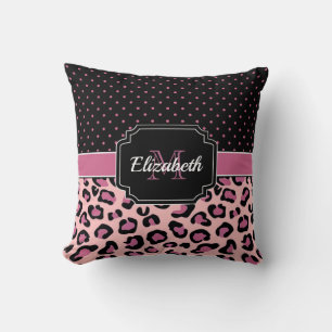 Dots & Leopard Print Kissen