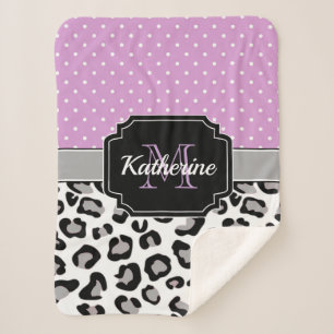 Dots & Leopard Print Sherpadecke