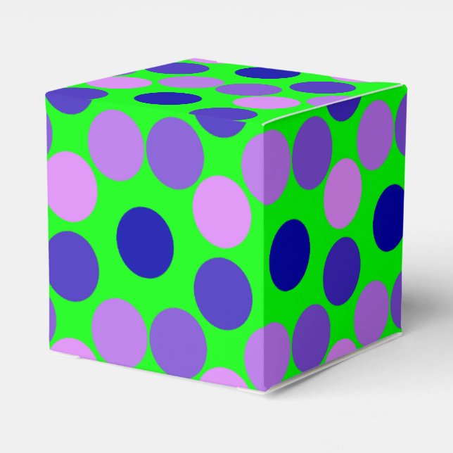 Dots Lila Green-Square Gevor Box Geschenkschachtel (Rückseite)