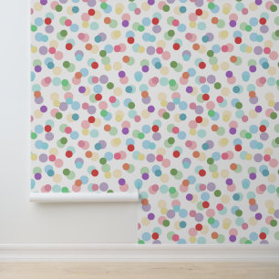 Dots Modern farbiges Muster weiß Tapete
