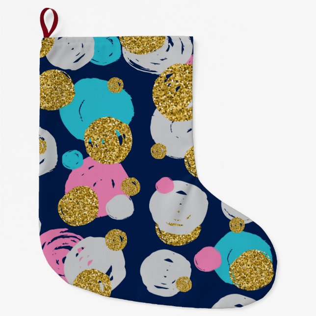 Dots-Muster 11 Großer Weihnachtsstrumpf (Vorderseite)