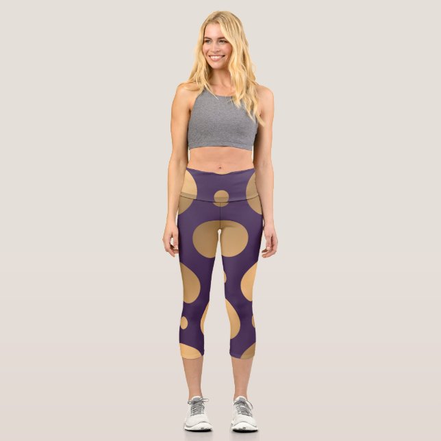 Dots-Muster 15 Capri Leggings (Vorderseite)