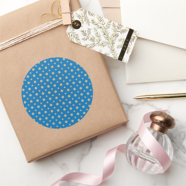 Dots-Muster 4 Runder Aufkleber (Schenken)