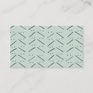 Dots n Dashes Geometrische moderne Wasserfarbmuste Visitenkarte