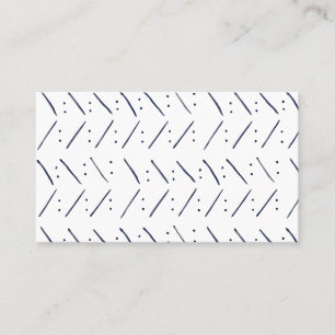 Dots n Dashes Geometrische moderne Wasserfarbmuste Visitenkarte