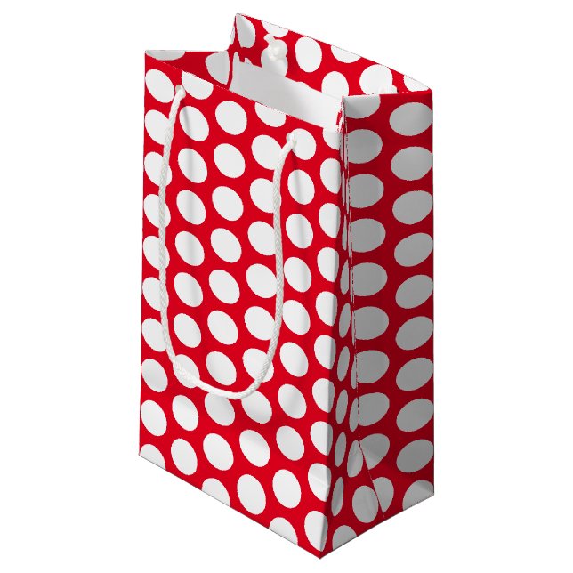 Dots Nice Polka Dots Geschenktasche Kleine Geschenktüte (Vorderseite Schrägansicht)
