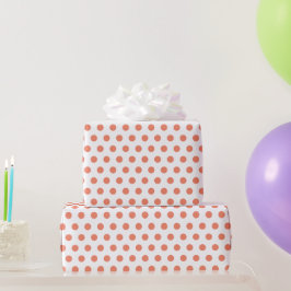 Dots Orange Geschenkpapier